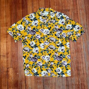 Urban Outfitters Floral Yellow Shirt